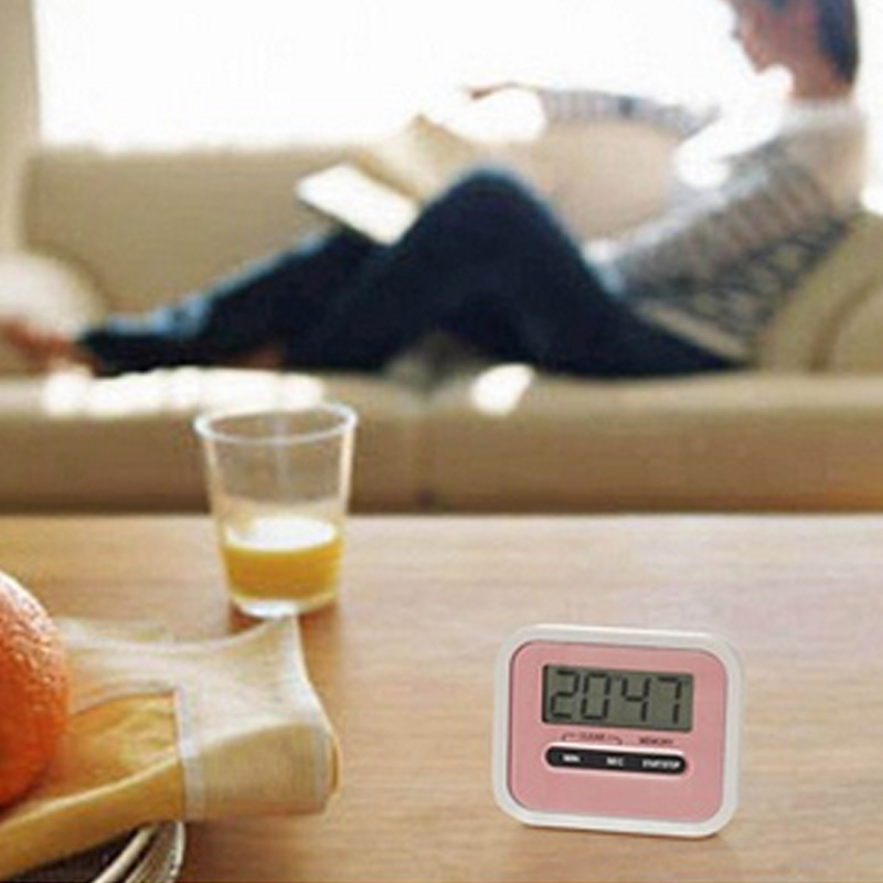 Five Colors Magnetic LCD Digital Kitchen Countdown Timer Alarm Kitchen Timer Practical Cooking Count Up Timer Loud Alarm Clock