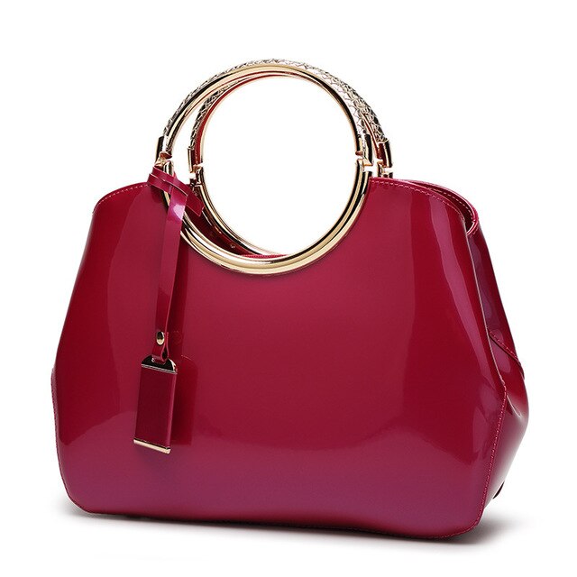 Bekende merken damestassen damestassen lakleer dames crossbody messenger schoudertassen bolsa feminina: Rood
