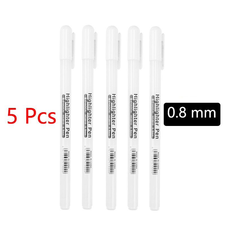 1/2/5 Stuks Olieachtige Witte Marker Pen 3.0Mm Olieachtige Waterdichte Witte Gel Pennen Schrijven Tekening Graffiti Briefpapier Wrting Schoolbenodigdheden: Sky Blue