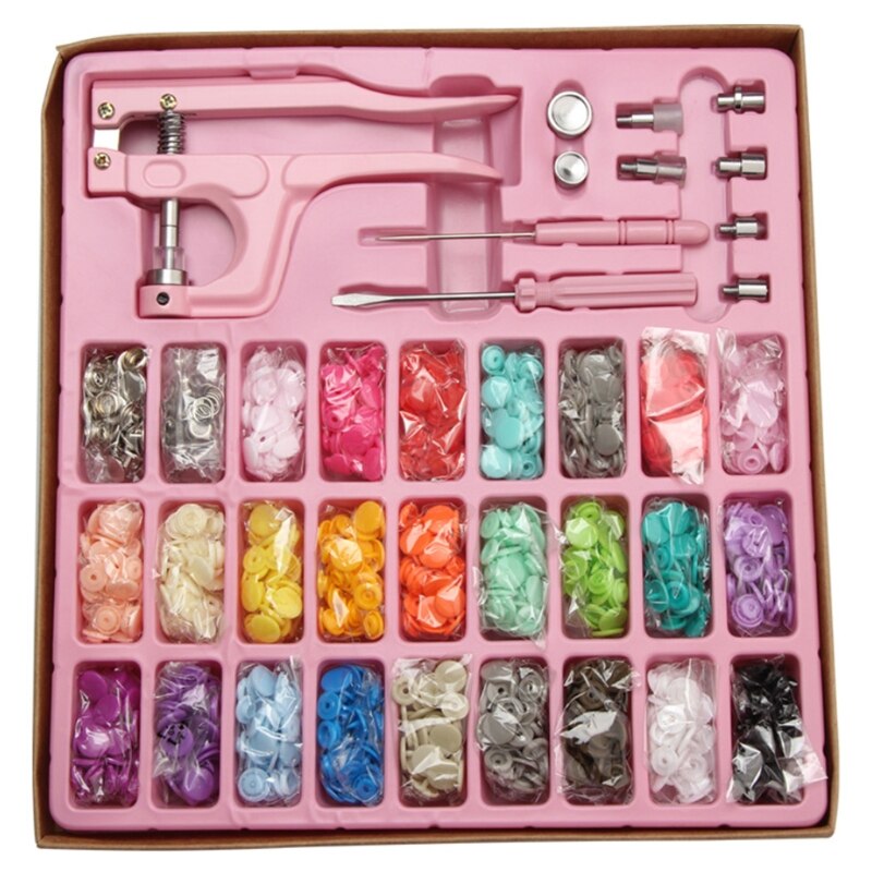 M89E Snaps with Snap Pliers Suitable for Down Jackets Jackets Overalls Leather Snap Fasteners Kit Metal Plastic Button Snaps: pink