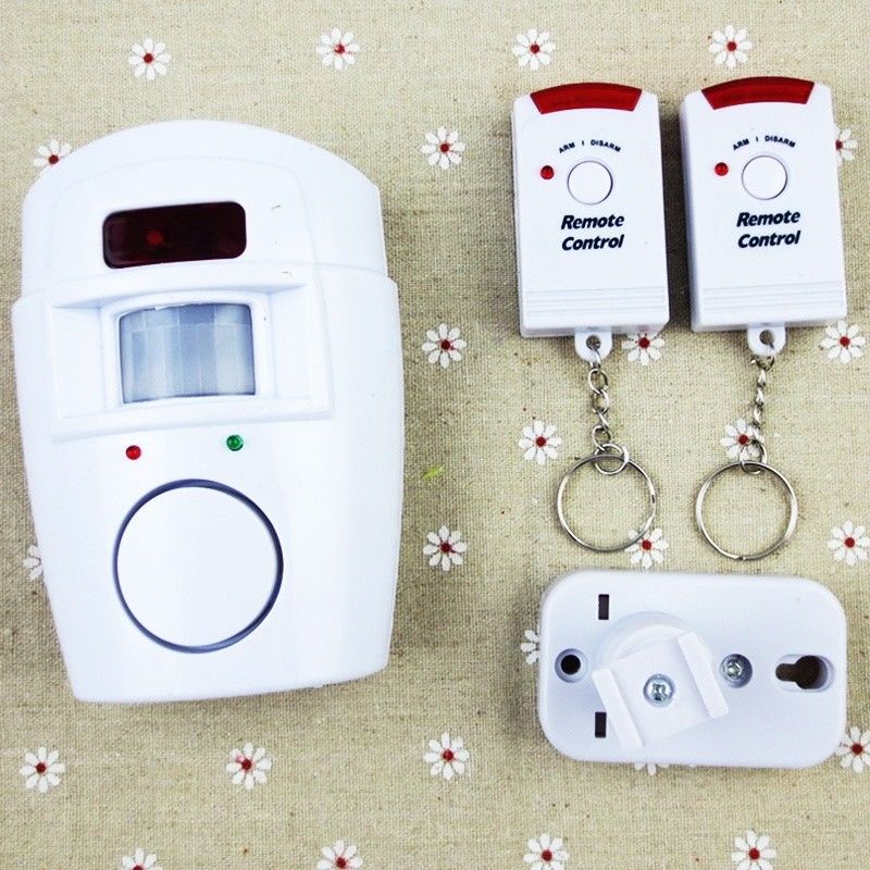 2 Remote Controller Wireless Home Security Motion Sensing Alarm Security Device with Remote Control for Garden Sheds Garage PR