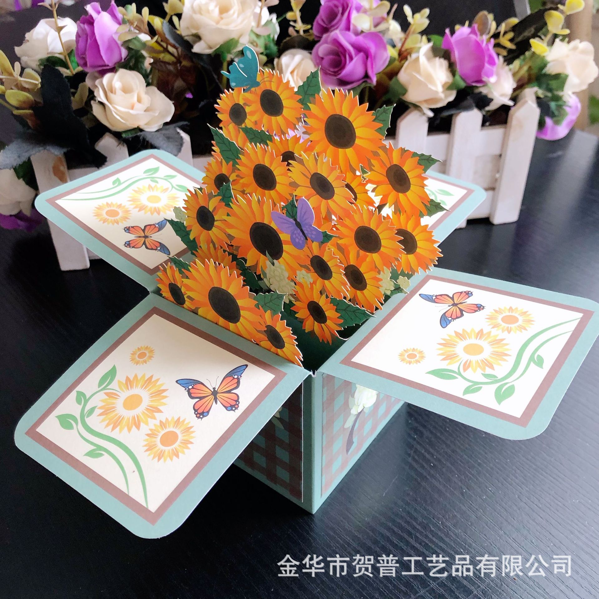 Wedding Invitations 3D Flower Greeting Cards Pop Up Cards Postcards Party Christmas Invitations Mother's Father's: Green