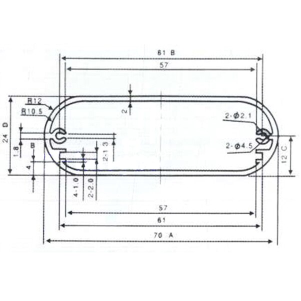 Elektrische Aluminium Project Box Case Behuizing 24(0.94 &quot;)X70(2.75&quot;) x110mm (4.33 &quot;)(Hxwxl) Diy