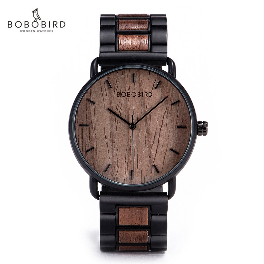 Bobo Vogel Mode Toevallige Horloge Heren Horloges Heren Houten Quartz Horloge Lichtgewicht Mannelijke Horloge Voor Man Top: GT023-1