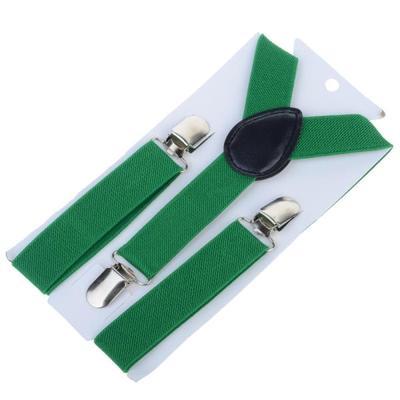 1Pc Soild Kleur Kinderen Riem Verstelbare Bretels Baby Jongens Meisjes Bretels Clip-On Y-Back Braces Elastische kids: dark green