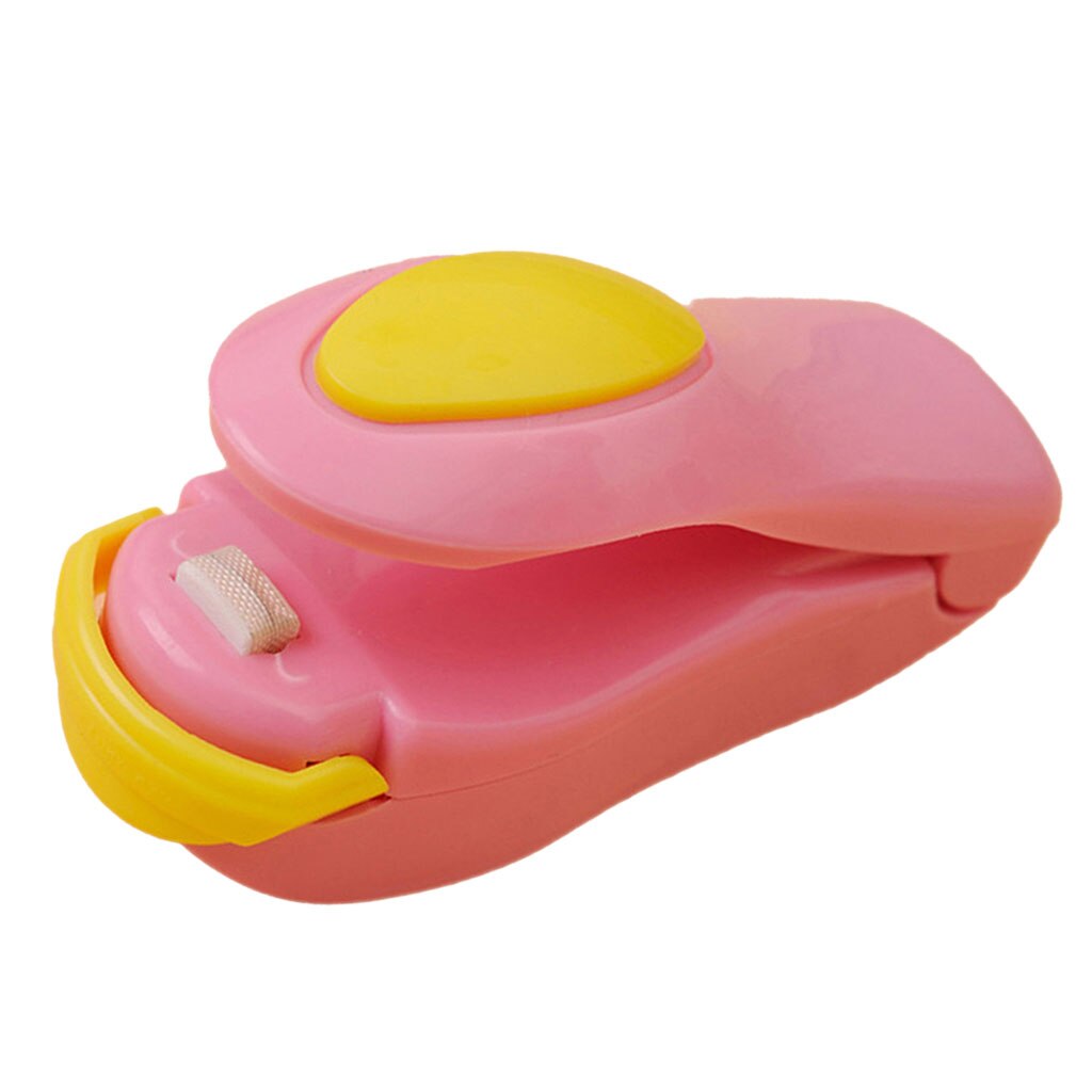 Bærbar mini-sealer-forseglingsmaskine til plastikposer, der forsegler opbevaring af fødevarer til konservering af fødevarer: Lyserød