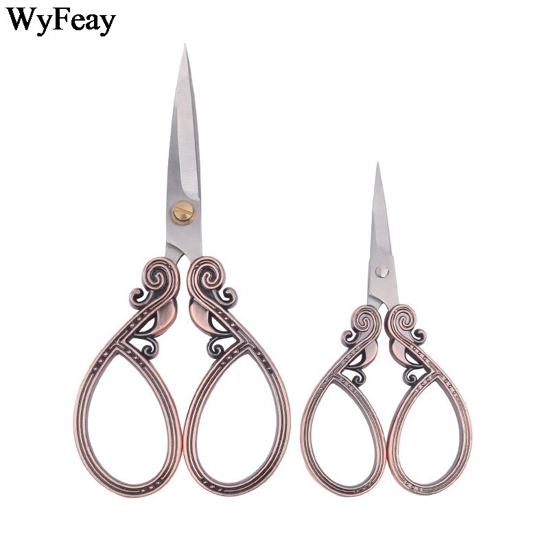 Tijeras Vintage para cortar tela de acero inoxidable, tijeras de sastre para manualidades, hilo de bordar, suministros de herramientas de costura
