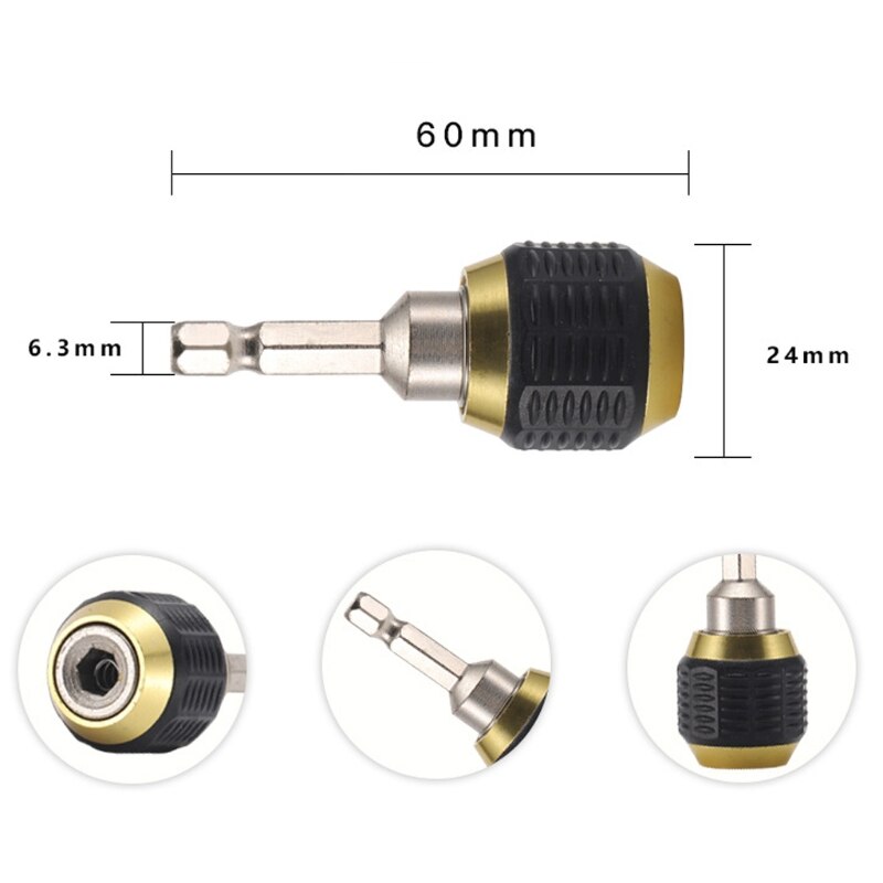 Hexagonal Shank Quick Coupling Self-locking Chuck Adapter Screw Thread Tap Drill