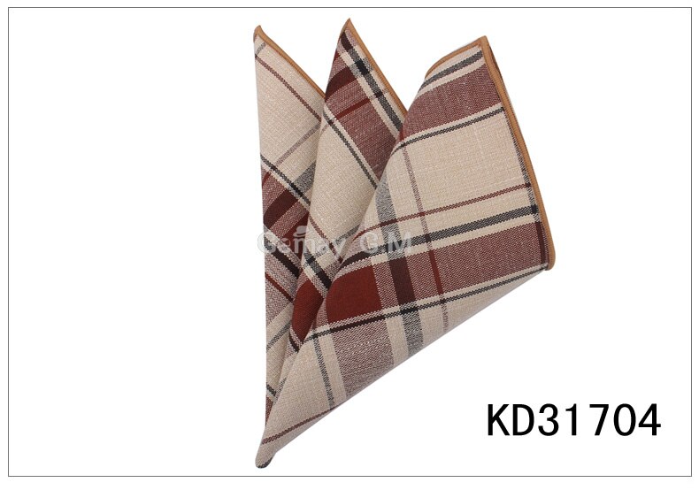 Suits Pocket Square For Men Business Chest Towel Hanky Gentlemen Hankies Classic Plaid Mens Handkerchief: KD31704