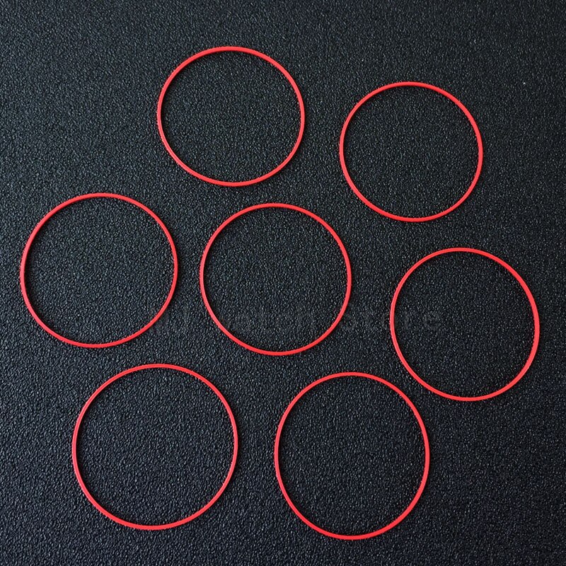 Joint torique rouge pour boîtier de montre Tissot T063, 1 pièce, 36-40mm Dia 0.9mm de haut 0.6mm