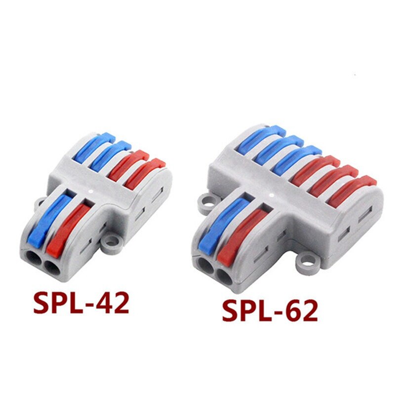 2 in 4/6 out Wire Splitter Mini Fast Wire Connector Universal Wiring Cable Connector Push-in Conductor
