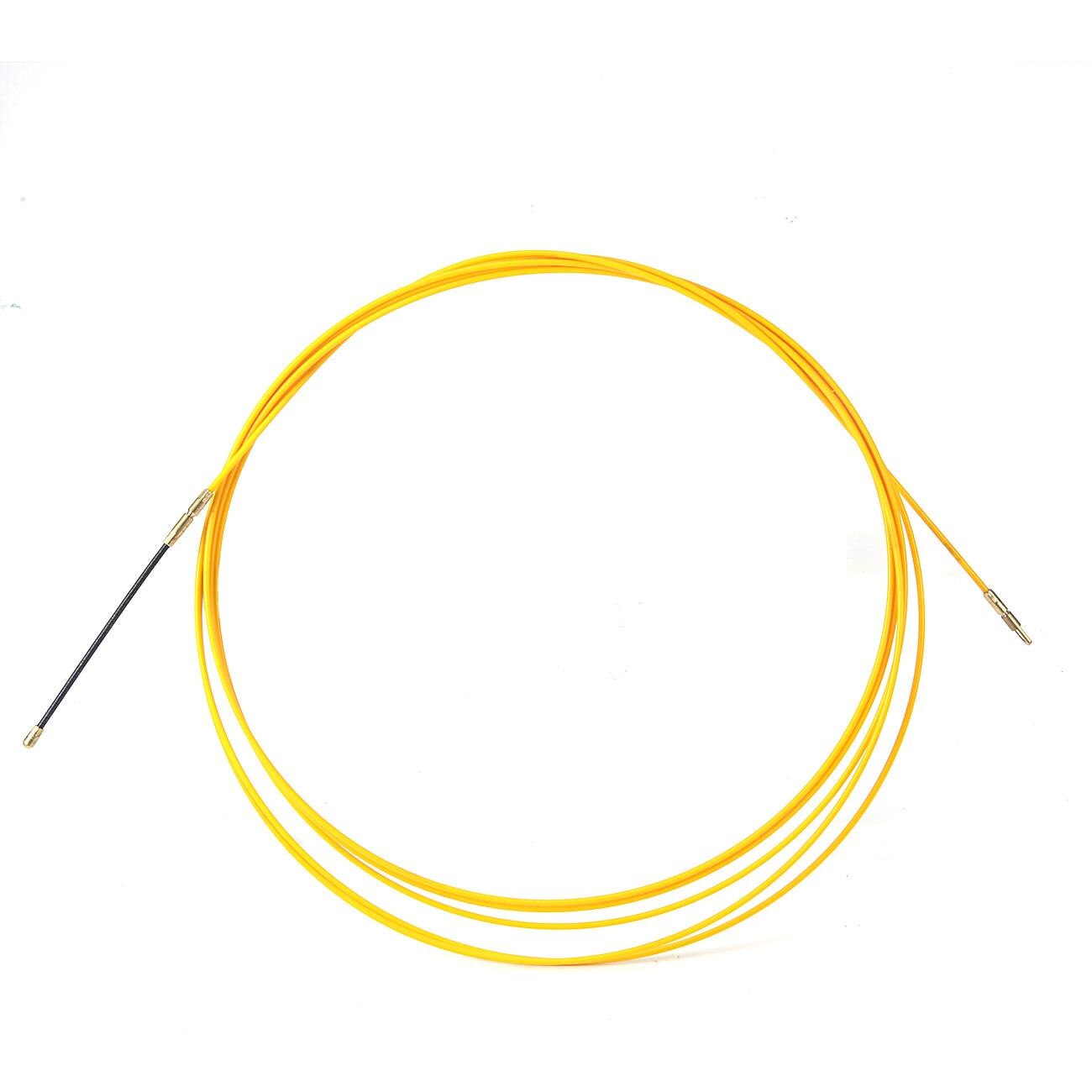 Cable Puller Fish Tape Yellow Cable Fiberglass Fish Tape Reel Puller for Telecom Electrical Wall Wire Conduit Tool 5M/15M/25M
