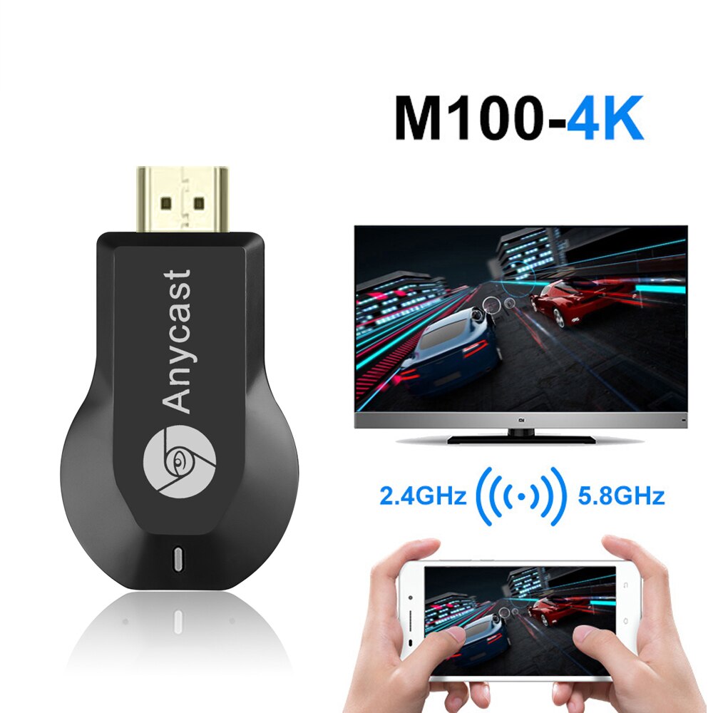 Dongle inalámbrico M4 Plus con WiFi, pantalla de 1080P para Mirroring, adaptador múltiple de TV Stick Mini para Android, HDMI, Compatible con WiFi Dongle