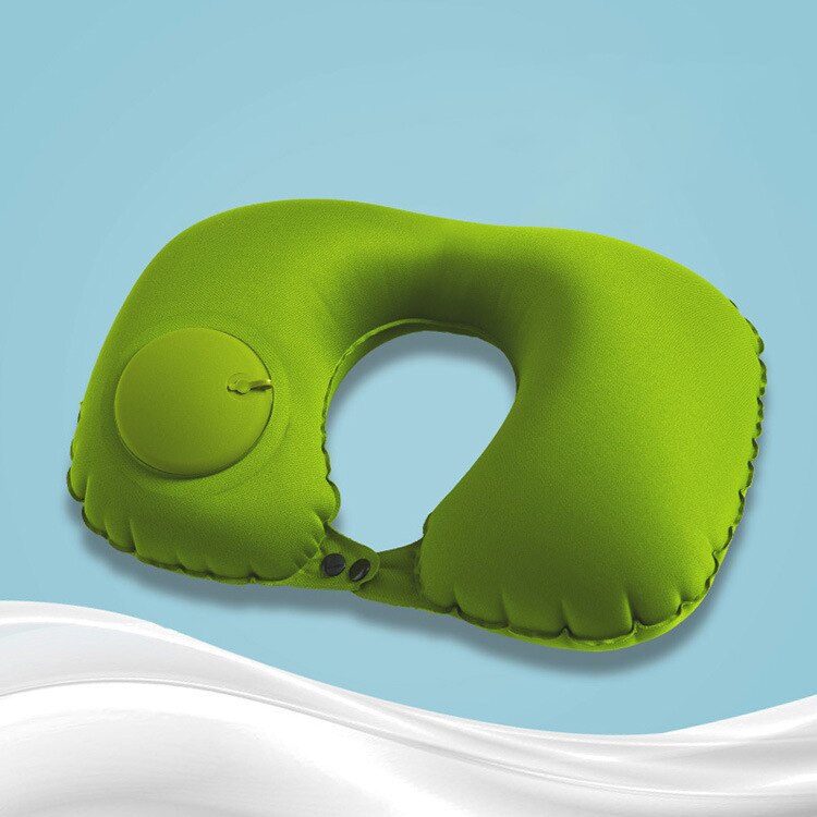 Air Pillow Office Pillow with Press U Inflatable Pillow Head Rest Air Neck Cushion: Teal