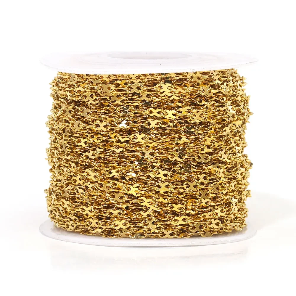 2 Meter Infinity Teken Ketting Rvs Kabel Rolo Link Body Gold Ketting Riem Voor Sieraden Maken Diy Ketting Armband Veel: WHITE