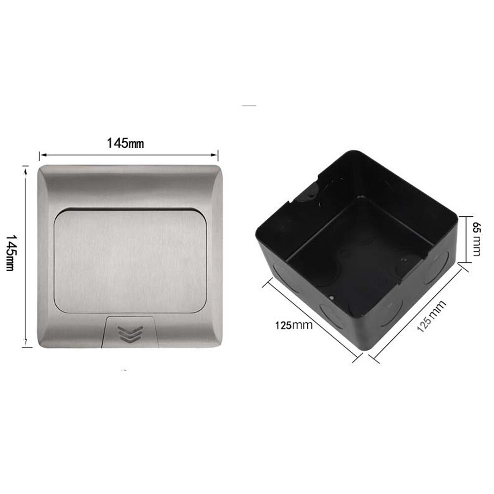 16A EU Standard Quick Pop Up Floor Socket Aluminum Internet Sockets 2 Way Sockets Electrical Switches Power Outlet