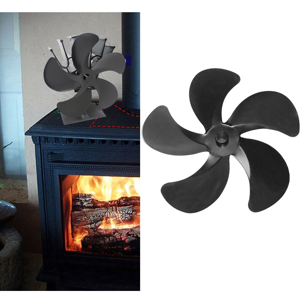 Stove Fan Replacement Blades Low Noise Universal Wood/Log Burners Blade Only: Black