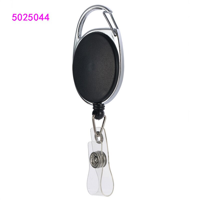 Retractable Pull Badge Reel Zinc Alloy Plastic ID Lanyard Name Tag Card Badge Holder Reels Key Ring Chain Clips