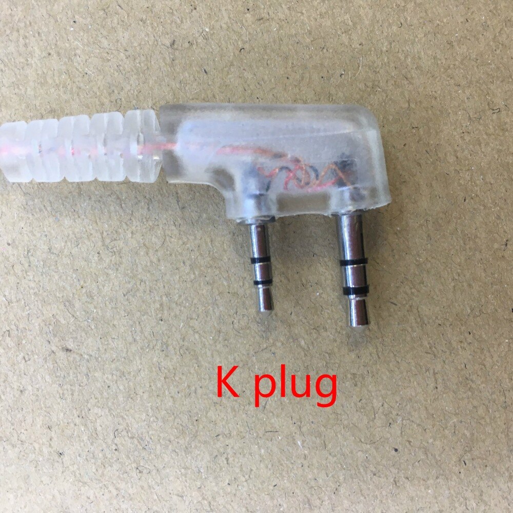 honghuismart transparent telescope headphone K plug for Kenwood Baofeng BF-UV5R,888S,Puxing,Quansheng,Wouxun etc walkie talkie