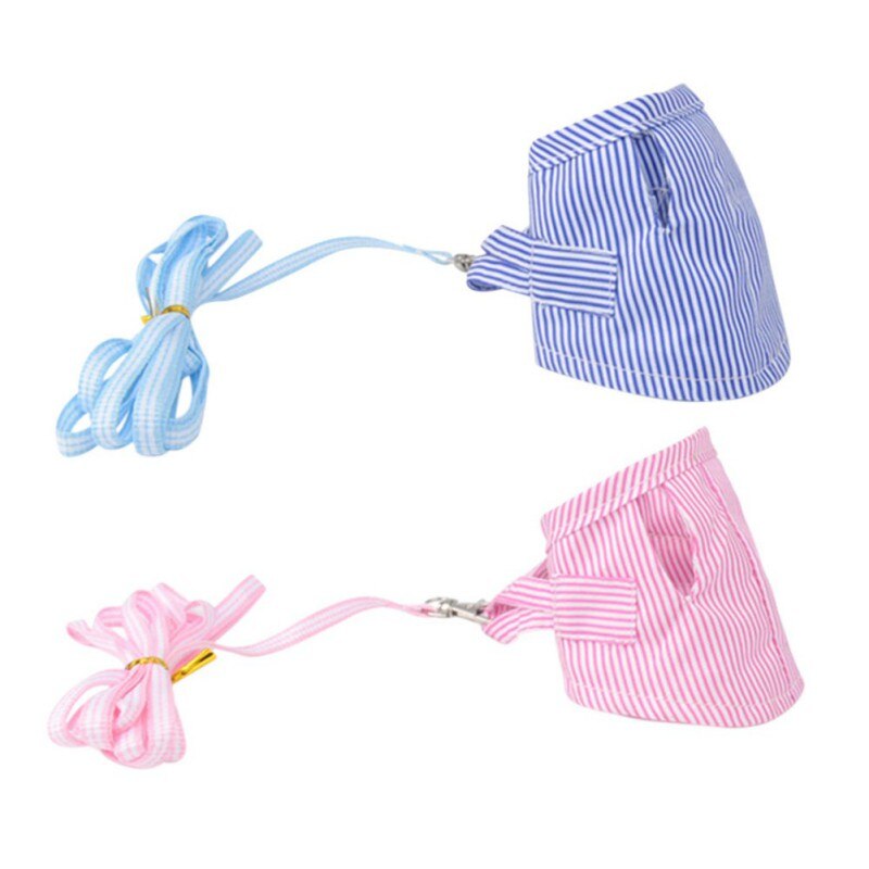 Small Pet Squirrel Guinea Pig Out Traction Rope Striped Harness Cute Small Animal Traction Rope, Length 180 CM