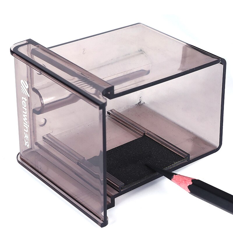 Afilador de lápices de , manivela manual con contenedor, para niños, pintura, artista, papelería, suministros escolares