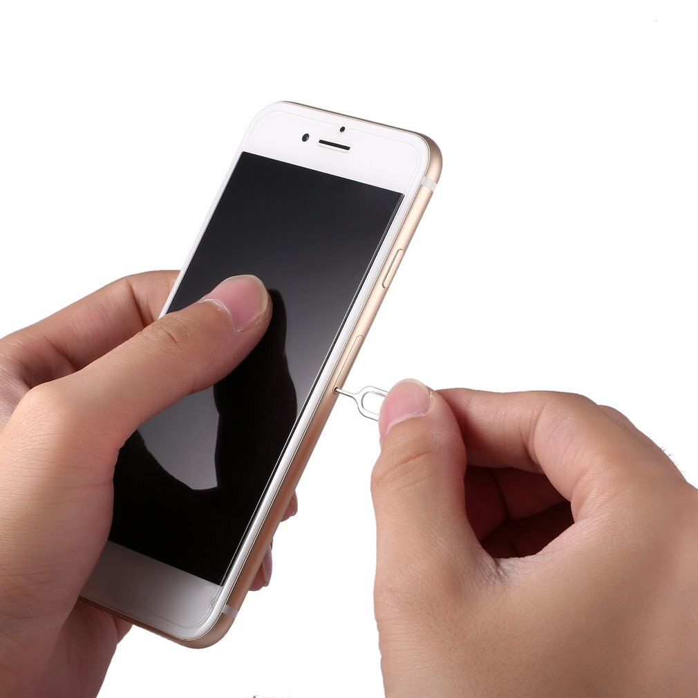 Soporte de bandeja de aguja para tarjeta Sim, herramienta de Metal de expulsión para iPhone 5, 5S, 4, 4S, 12, 3GS, , 1 ud.