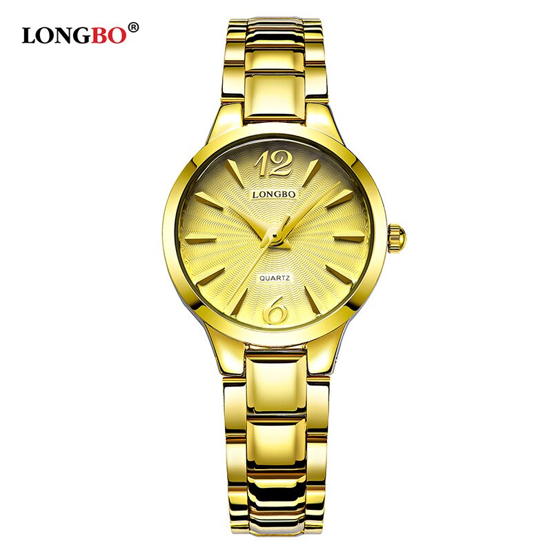 Longbo/80278 Paar Horloge Water Quartz Horloge Casual Stalen Riem Heren Horloge: Black