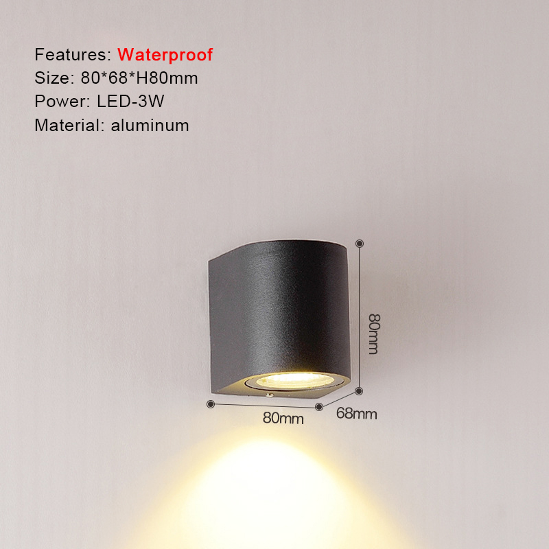 LED-Außen leuchten wasserdicht ip65 Wand leuchte Veranda Garten beleuchtung 6w 10w AC85-265V Außenwand leuchte Korridor Treppen lampen: Warmes Weiß