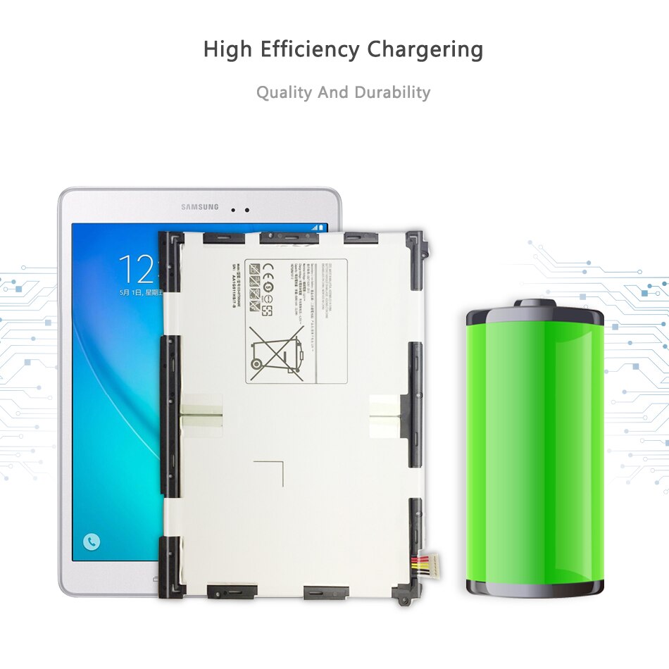 Pour Samsung Galaxy Tab A 9.7 Tablette Batterie EB-BT550ABE 6000mAh Pour Samsung Galaxy Tab A 9.7 &quot;SM-T550 SM-P550 T555/S P351