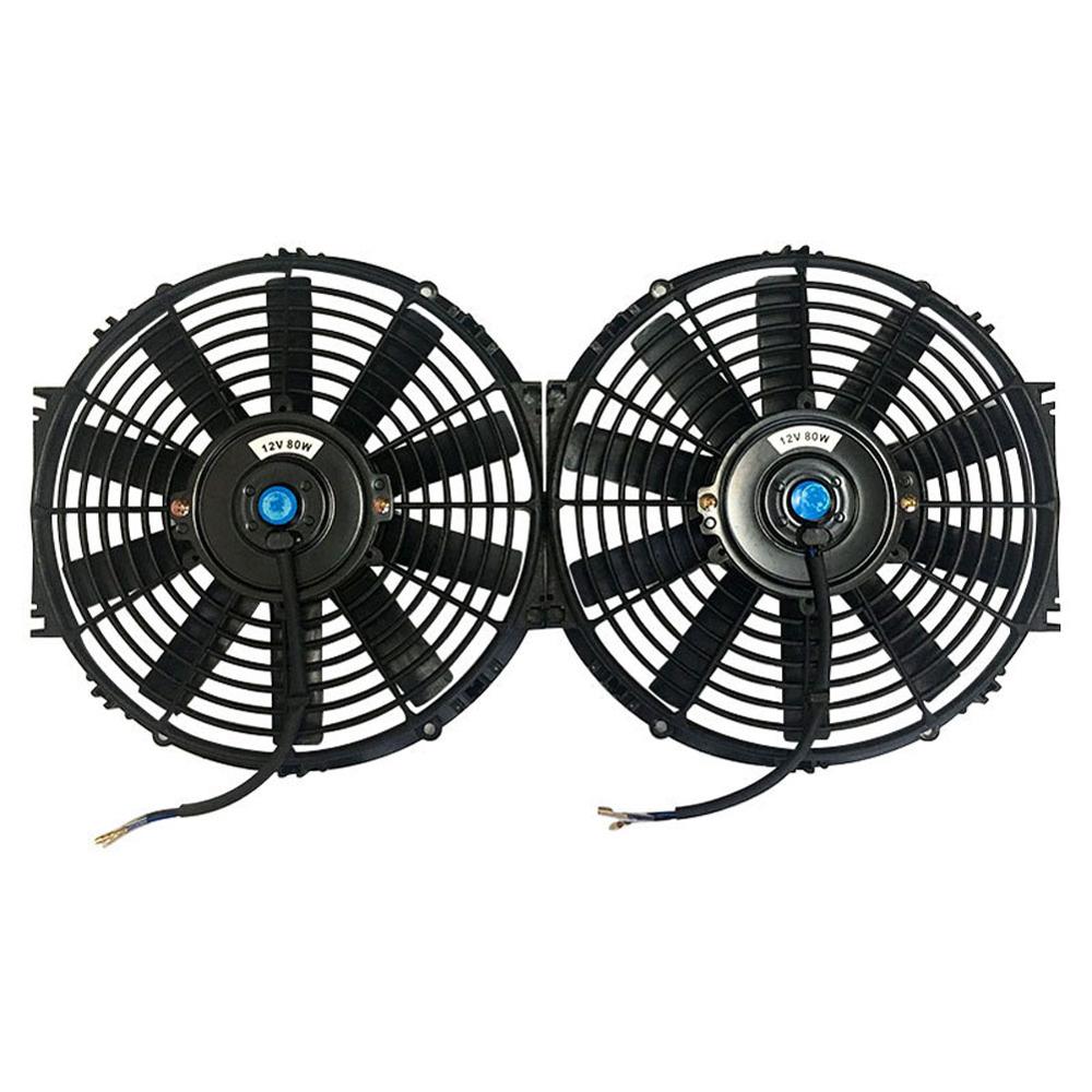 Car Radiator Fan Air Conditioning Electronic Fan Car Modification Cooling High Power Straight Blade Fan