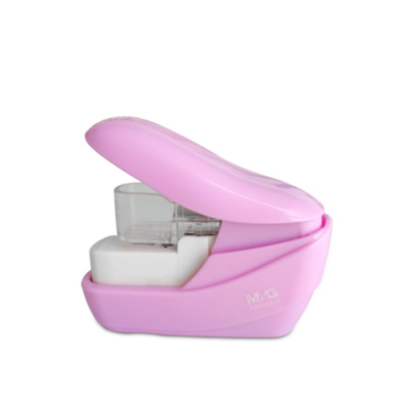 No Nails Stapler Machine Mini Cute Book No Staples required Stapleless Stapler Paper Stapling Stapler without Staple: Pink