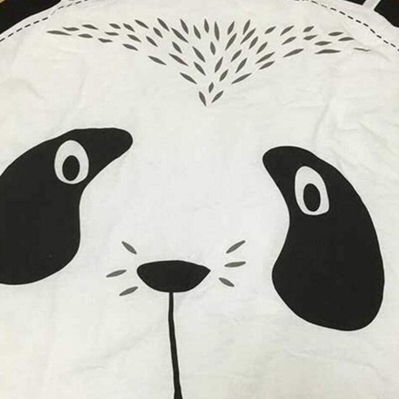 Tecknad panda bomull barn kryper matta barn spel runda pad baby rum dekoration matta