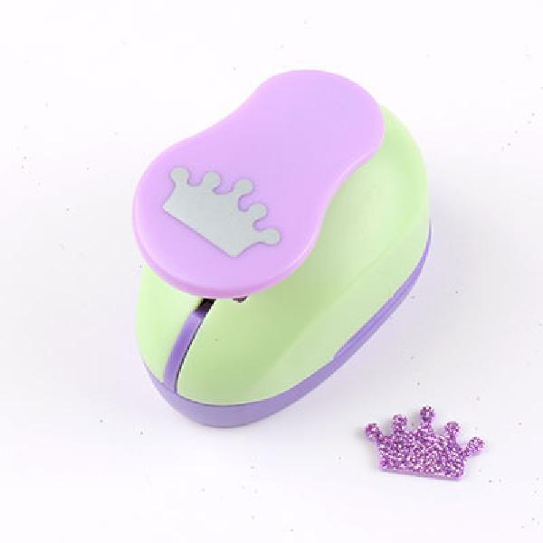 Large Scrapbooking Paper Craft Punch Kids Diary Decorate DIY Cutter Kawaii School Hole Punchers for Handicrafts Drilling Machine: Crown