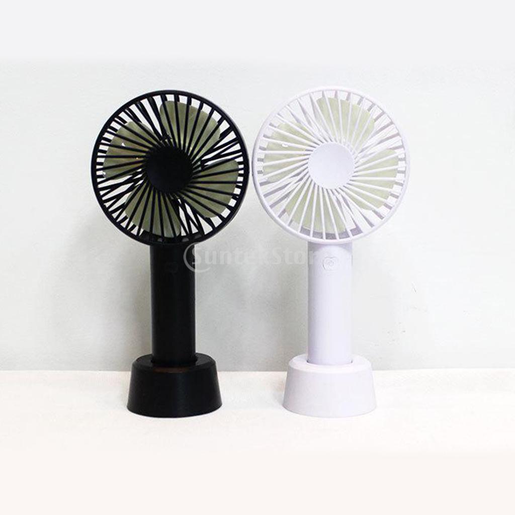 2-4pc Small Handheld Battery Operated Face Fan Portable & Rechargeable 3 Setting