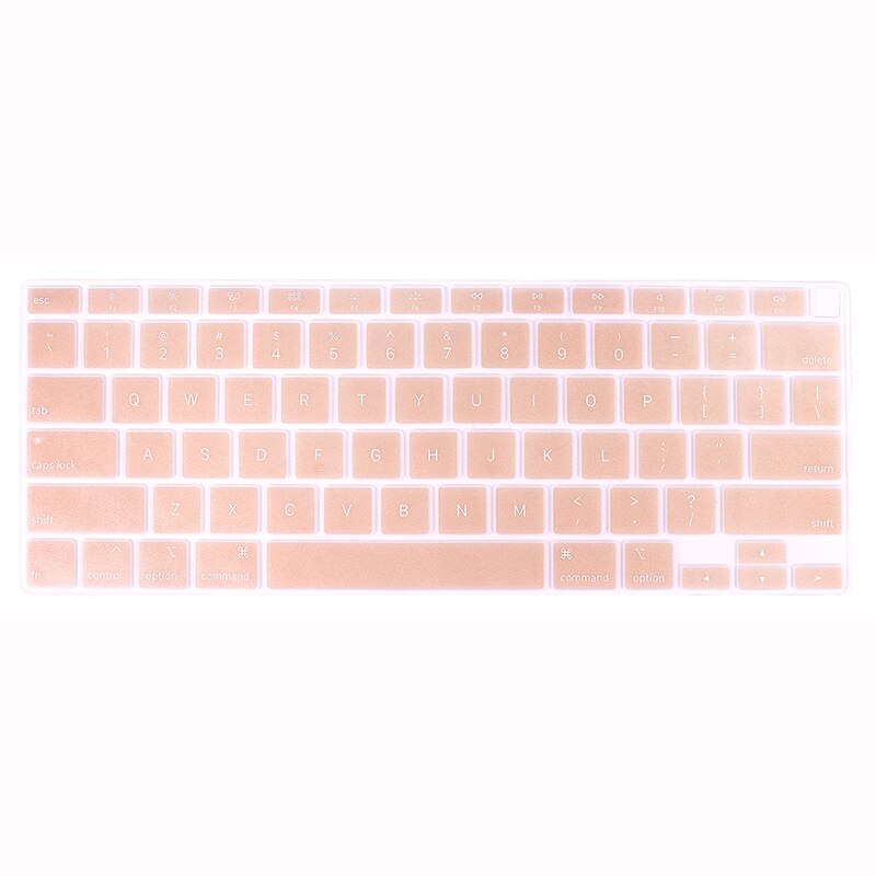 US layout Silicone keyboard protector for Macbook Air 13 A2179 A2337 keyboard cover: Rose Gold