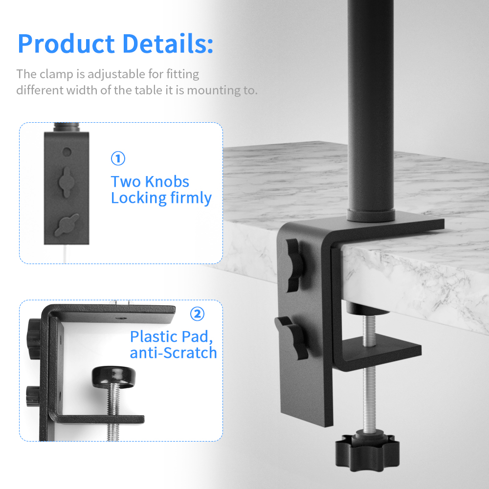 Adjustable Tabletop Light Stand C Clamp Overhead Telescopic Boom Arm with Sandbag for DSLR Camera Ring Light LED Video Panel