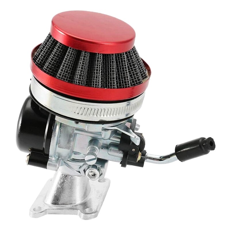 Forgasser luftfilter + pakning bilstabel for 47cc 49cc mini moto atv skittlomme sykkel