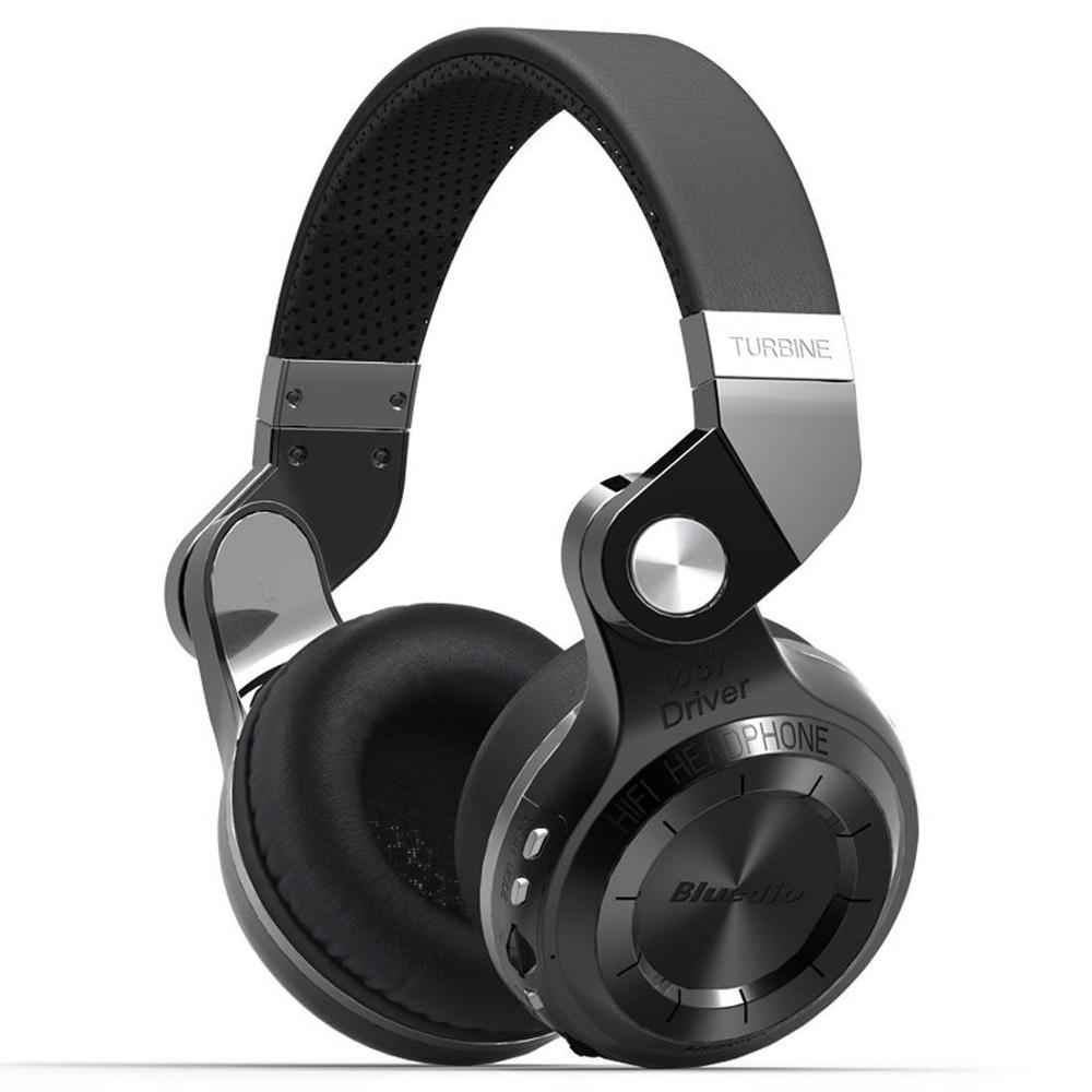 Bluedio T2 + Leistungsstarke Bass Stereo Bluetooth 5,0 Kopfhörer kabellos Headset Unterstützung FM Radio Mikro-Sd-karte Spielen Mit mikrofon: Schwarz