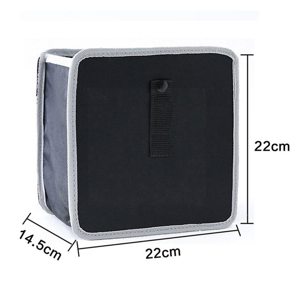 Folded Leakproof Car Garbage Organizer Trash Bin Bag Can With Foldable Hanging Proof Trash Lid Cover Leak Traveling Oxford F2Y8