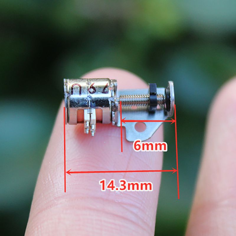 6mm miniatyr glideskruetrinnmotor 2- faset 4- trinns trinnmotor mikrotrinnmotor til diy-modell