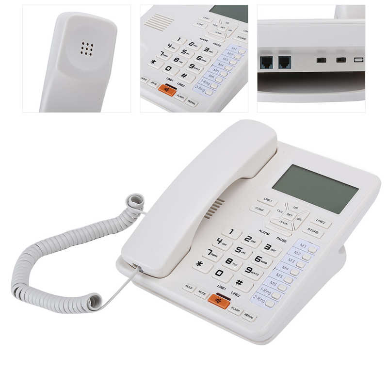TC-6400 Business Office Telephone Caller Identification Hands-free Calls Landline White