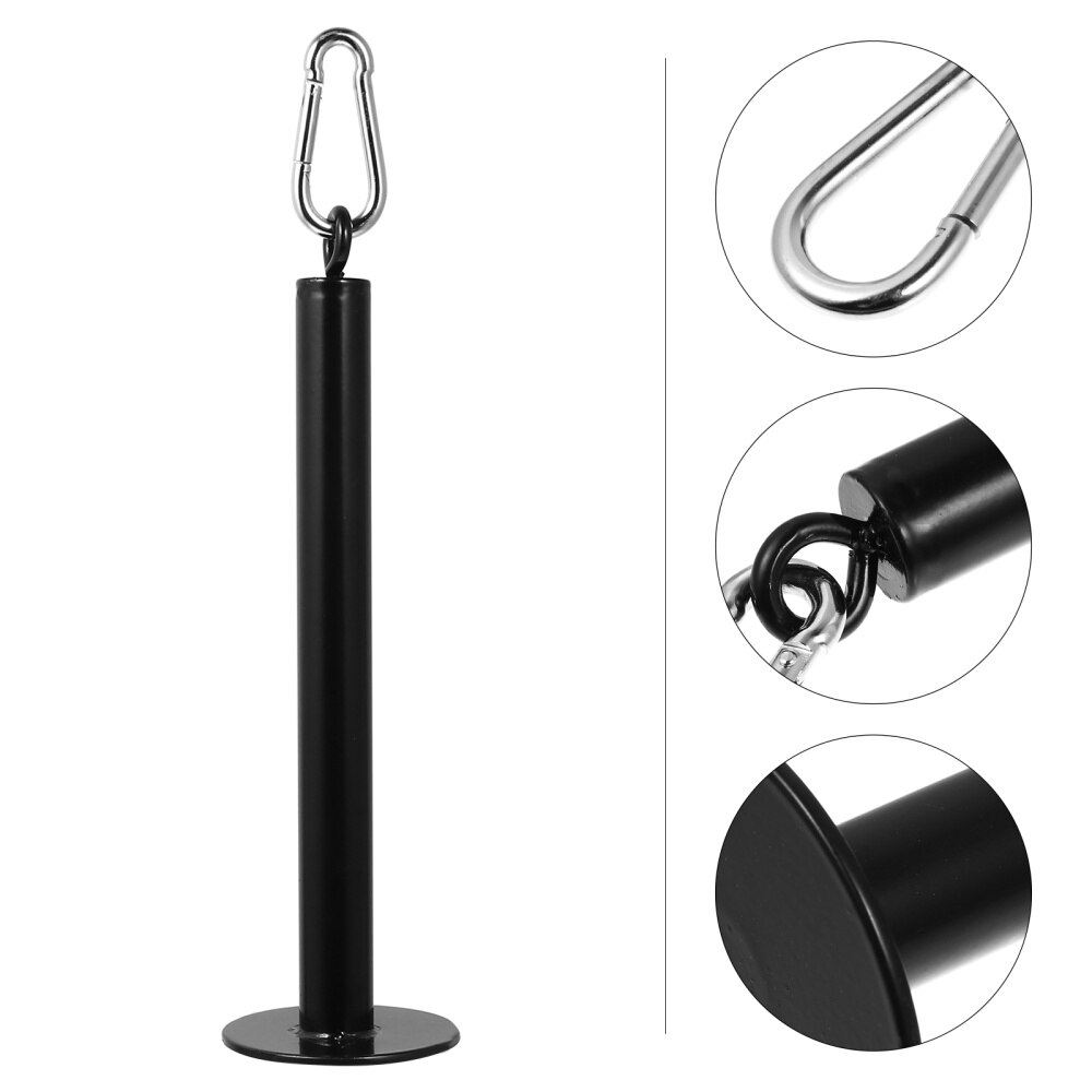 1pc gym vægtholder opbevaringsholder holder vægtstang beslag vægt stang bakke: Sort 1