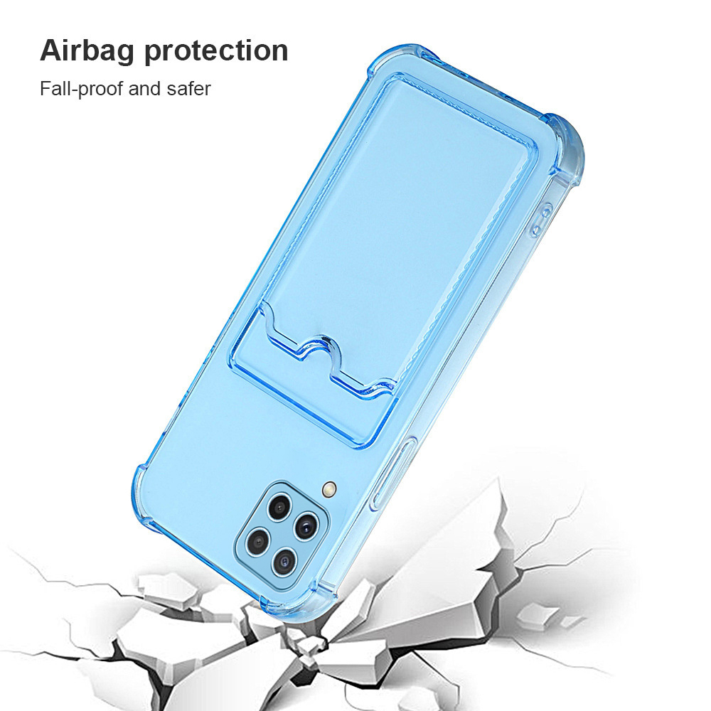 Handyhülle 02 a225f a125f kartenfach für samsung Galaxis  a22 a42 a12 a02, 22  a 12 weicher Stoßstange 42 transparente schutzhülle