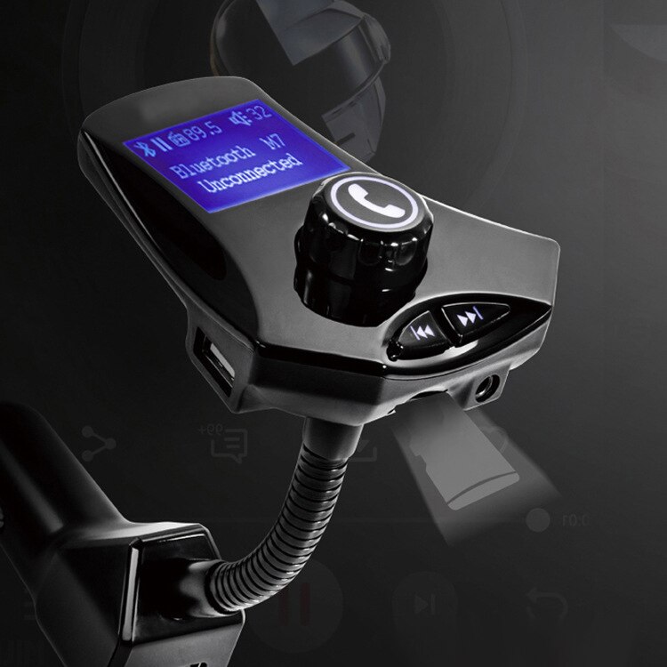 Auto  mp3 -speler draadloze bluetooth fm-zender modulator usb-lader groot lcd sn-scherm voor karren auto's vrachtwagens