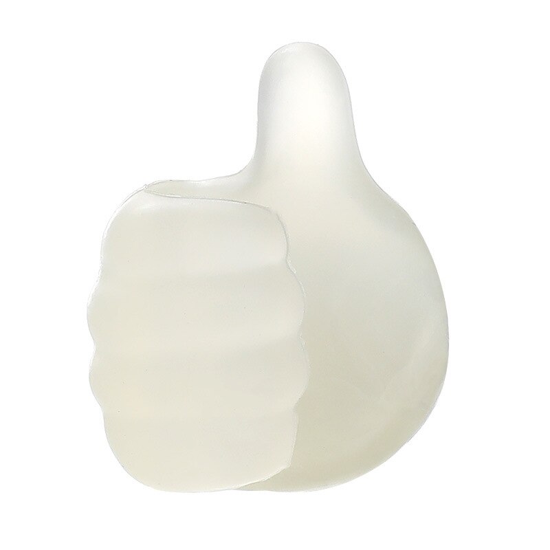 1 Paar Thumbs Up Vorm Sleutelhanger Muur Haken Verwijderbare Clip Gewassen Houder 3D Anime Muurstickers Deur Thuis decor Haak Koopje: Transparent