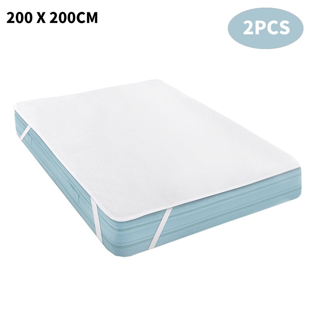Drap de lit imperméable 200x90cm | Pour coussin et toppers, avec bande, protecteur de lit, housse de matelas imperméable #317
