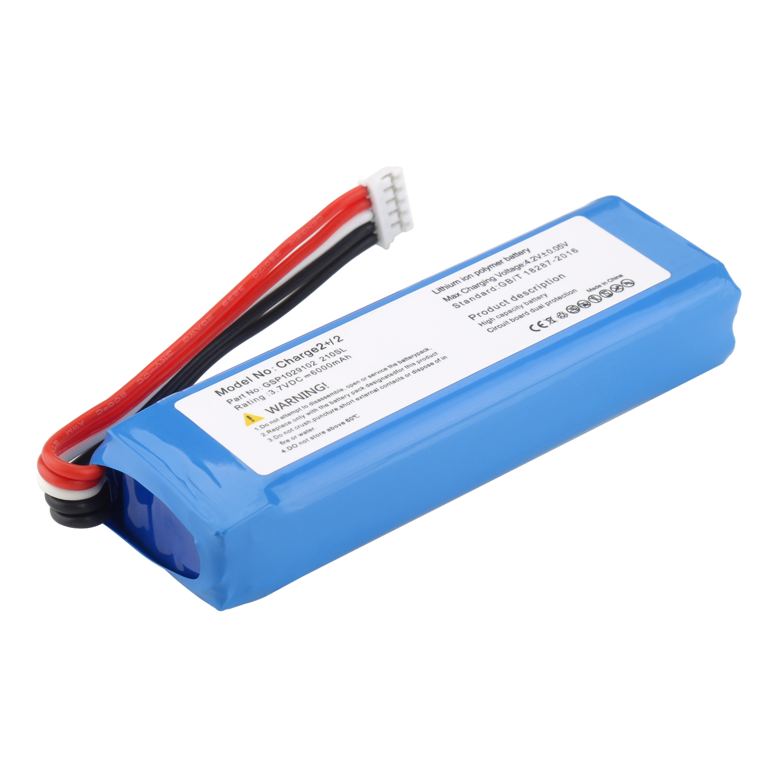 3.7V 6000mAh Battery For JBL Charge 2+ Charge 2 Plus GSP1029102 MLP912995-2P Portable Bluetooth Speaker