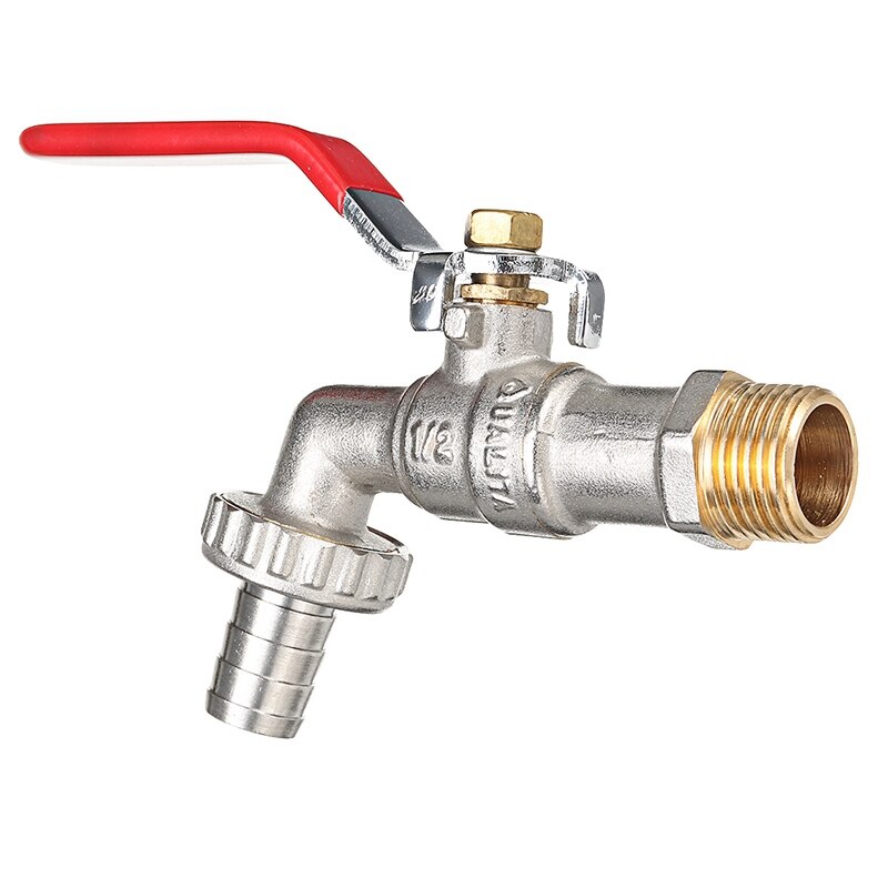 Buitenkraan voor in de tuin, kraan met kwartslagsluiting, / on 1/2 inch hendel, watertoevoer voor thuis, handmatige kraan met lange hendel, duurzaam