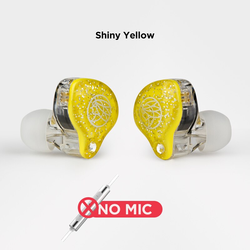 TFZ Live 1 wired earphones Monitor hifi 3.5mm 0.78m cable headset Active Noice Cancelling Detachable earbuds with mic for phone: 006Shiny Yellow