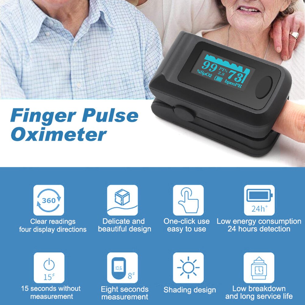 Portable Fingertip Pulse Oximeter Digital Finger Pulse Oxygen Saturation Monitor OLED Pulsioximetro SPO2 Blood Heart Rate Meter